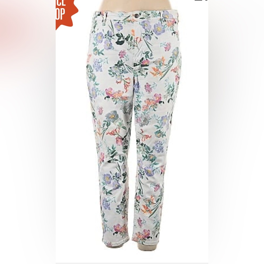 Buffalo David Bitton Floral Ankle Pants - Multicolor
